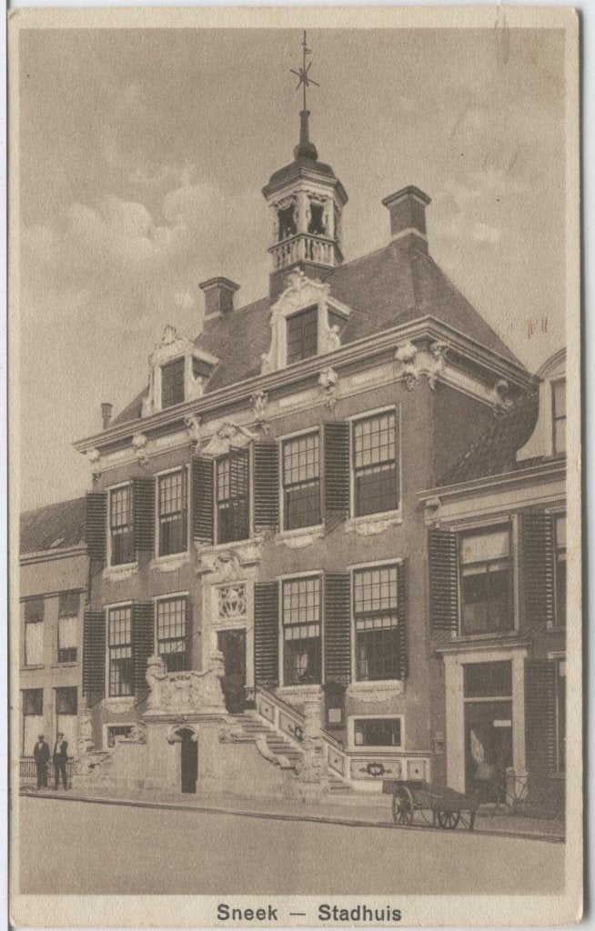 Sneek Stadhuis  1933, Verzenden, 1920 tot 1940, Gelopen, Friesland