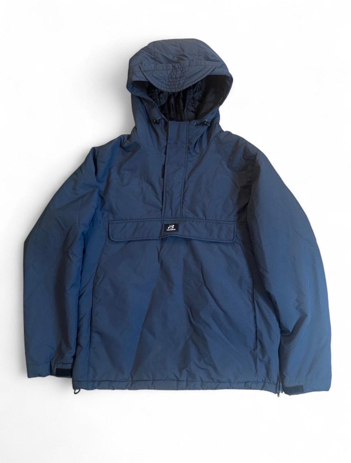 Pull&Bear Pullover Puffer Anorak Jacket M Navy, Ophalen of Verzenden, Gedragen, Maat 48/50 (M), Blauw