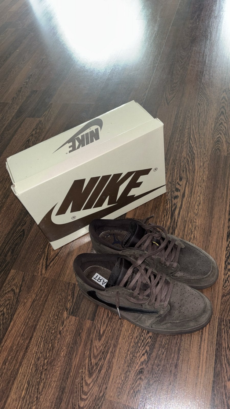 Nike SB Dunk Low Pro 'Travis Scott' - Bruin maat 45, Ophalen, Gedragen, Bruin, Sneakers of Gympen