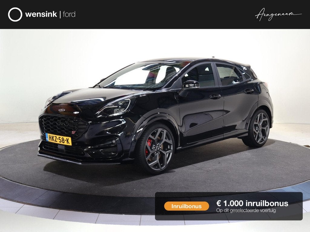 Ford Puma 1.0 EcoBoost Hybrid ST-X | Panoramadak | Winterpak, Auto's, Ford, Euro 6, Leder en Stof, Zwart, Bedrijf