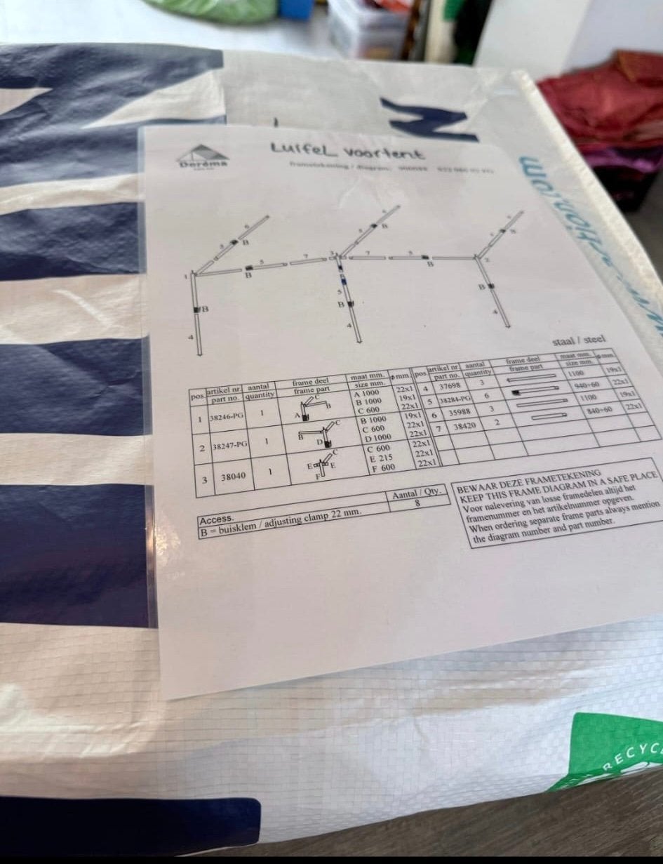 Dorema luifel maat 12, Ophalen of Verzenden, Zo goed als nieuw