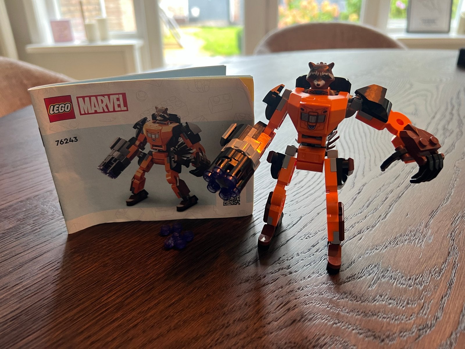 LEGO Marvel 76243 Rocket Raccoon Mech, Marvel, Lego, Ophalen of Verzenden, Zo goed als nieuw