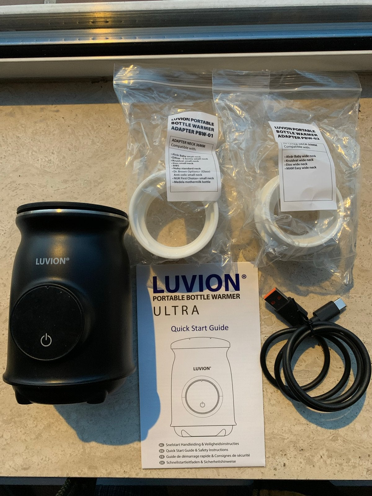 Luvion Ultra Flessenwarmer - Zo goed als nieuw, Ophalen of Verzenden, Zo goed als nieuw, Flessen- of potjesverwarmer, Luvion