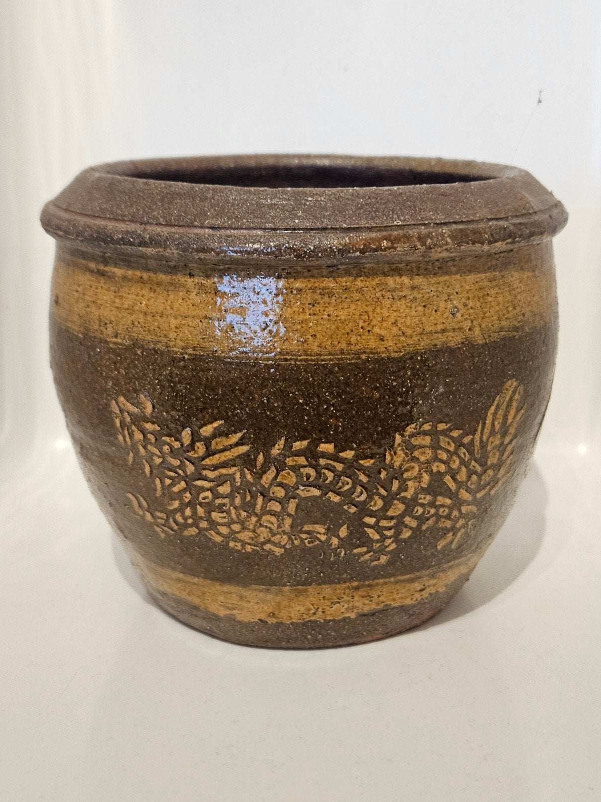 Vintage kleine Chinese drakenpot Thaise pot draak 14 x 17 cm, Ophalen of Verzenden