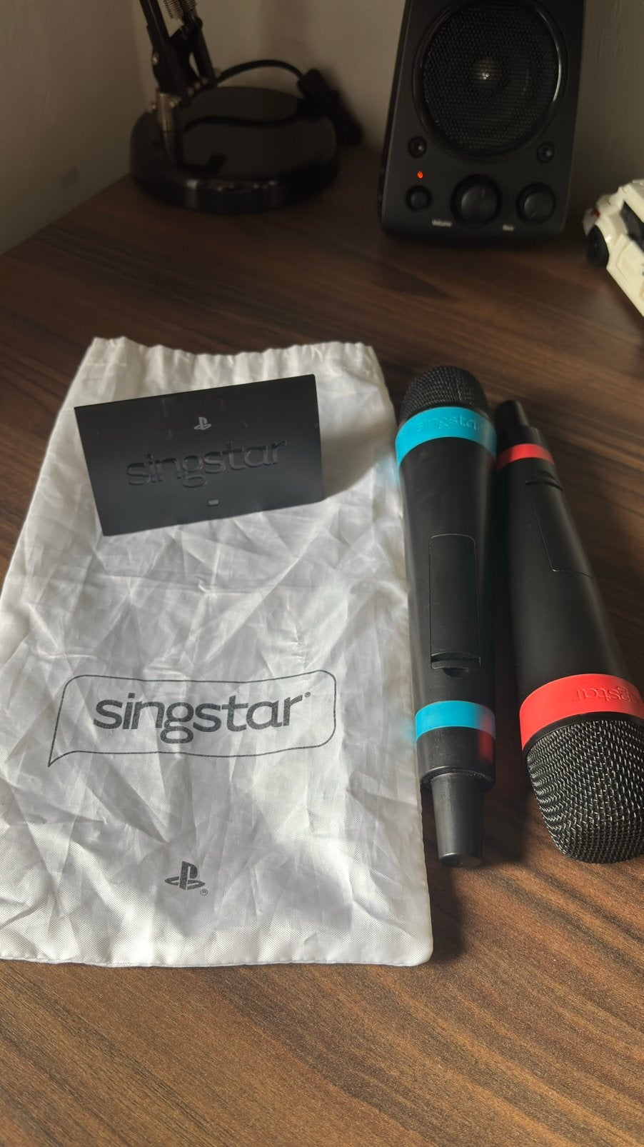 2x Singstar Microfoon + Wireless Receiver, Gebruikt, Microfoon, PlayStation 2, Ophalen of Verzenden
