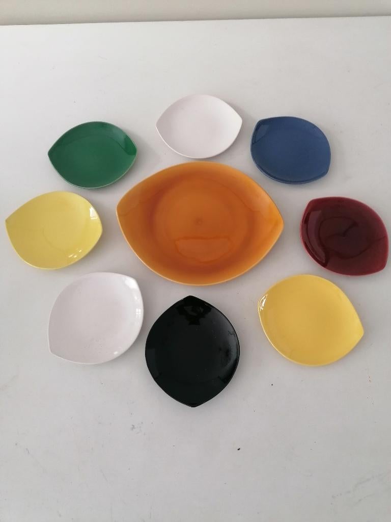 Pottery de driehoek huizen model tulip gebakstel izgst, Ophalen of Verzenden