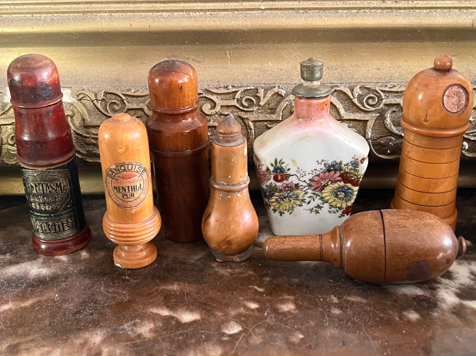 PRACHTIGE COLLECTIE REIS PARFUM/ MEDICIJN FLESJES, Ophalen of Verzenden