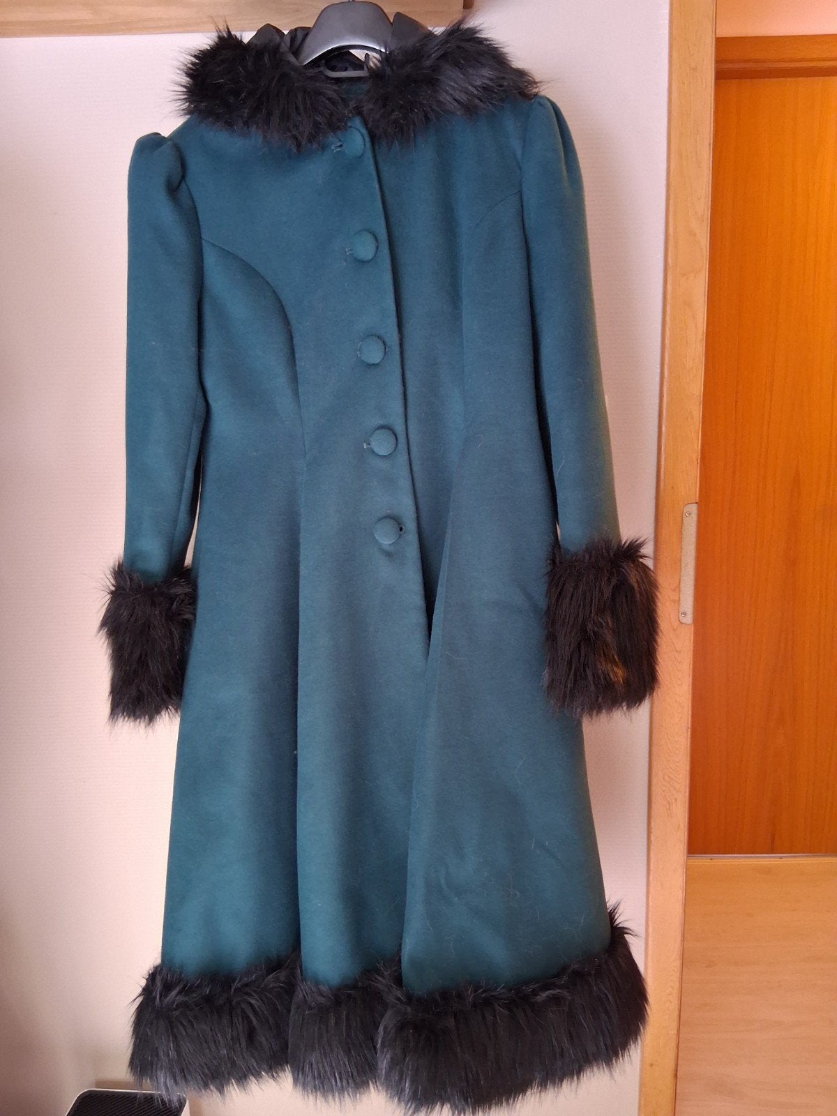 Retro fifties rock&roll mantel, Kleding | Dames, Ophalen of Verzenden, Zo goed als nieuw, Groen, Overige typen