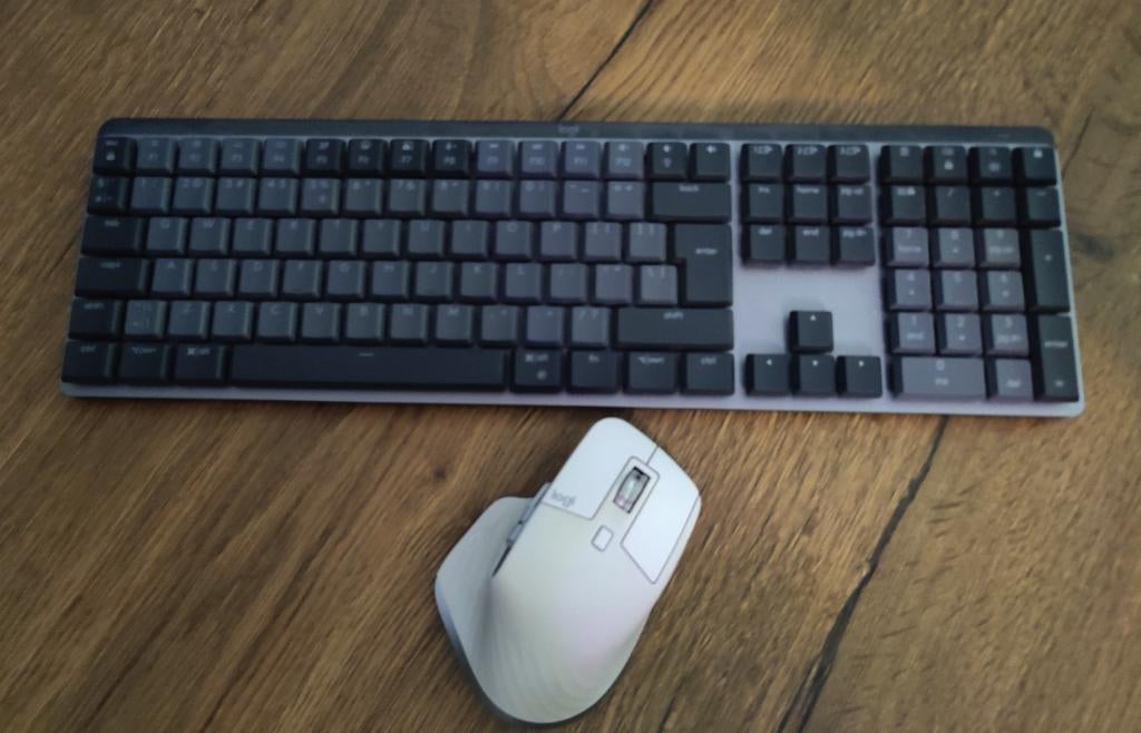 Logitech MX Mechanical toetsenbord en MX Master 3s muis, Ophalen, Zo goed als nieuw