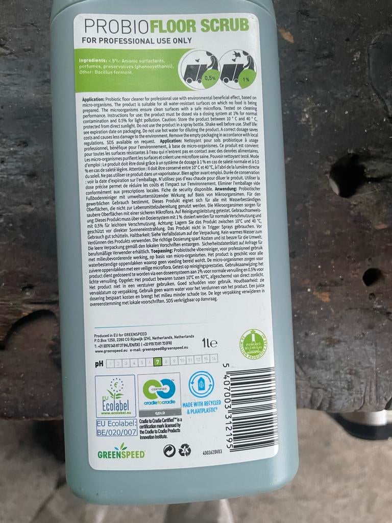 PROBIO FLOOR SCRUB - Ecologische Vloerreiniger 1L, Huis en Inrichting, Schoonmaakartikelen, Ophalen of Verzenden, Schoonmaakmiddel