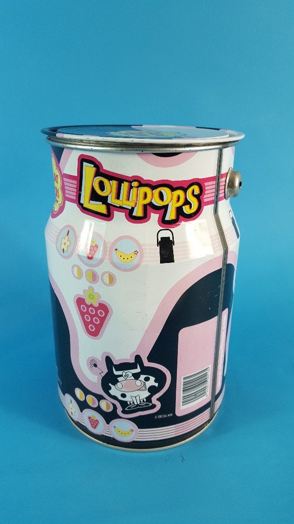Chupa Chups lolly's opbergblik, blik, 25 cm hoog. S6, Verzamelen, Blikken, Ophalen of Verzenden, Gebruikt, Koek(jes)