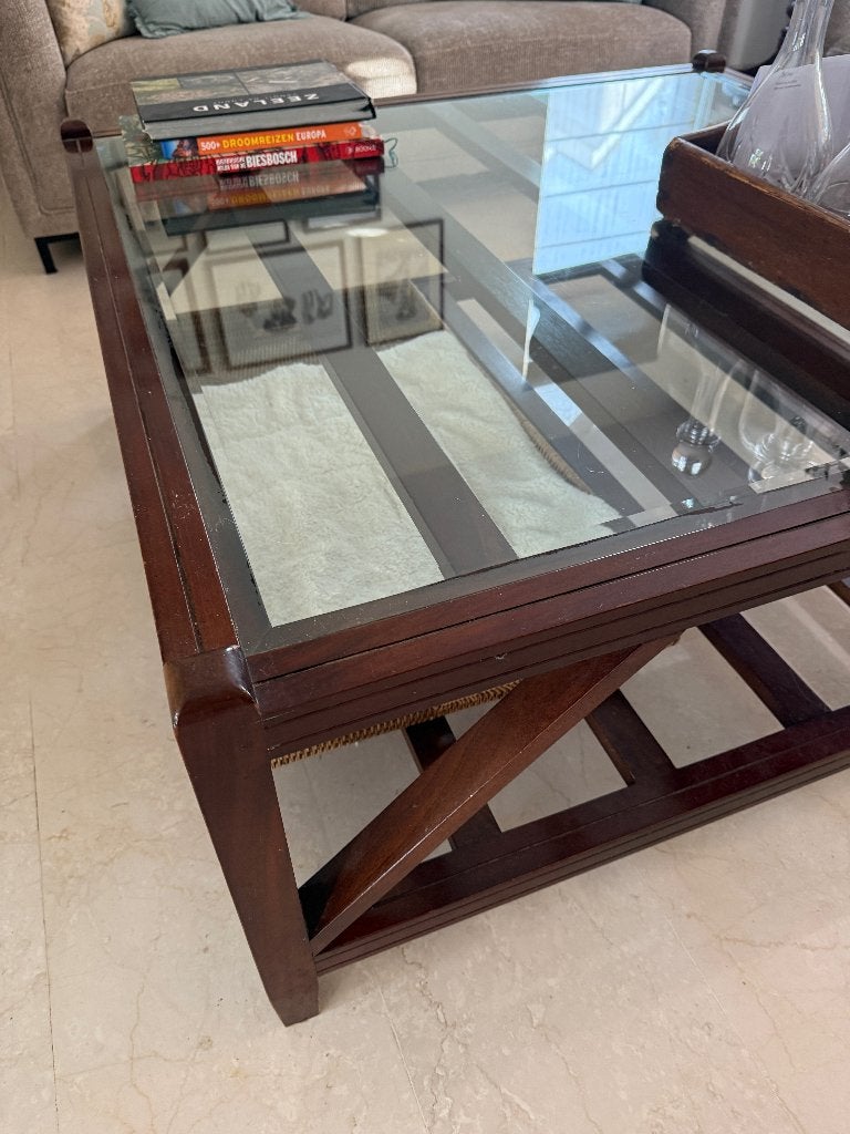 Salontafel 120 x 120 cm, Huis en Inrichting, Ophalen, Gebruikt, 100 tot 150 cm, 150 tot 200 cm