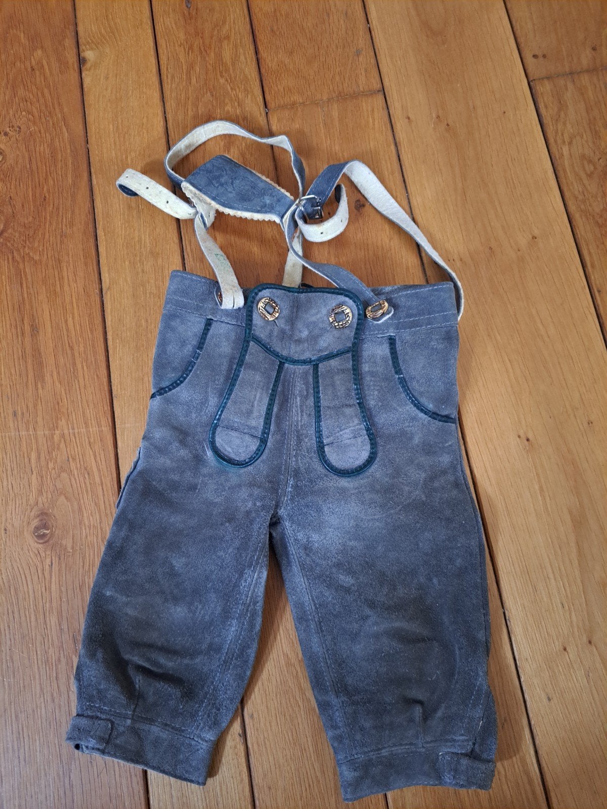 Lederhosen (echt leer) maat 98 in goede staat, Ophalen of Verzenden