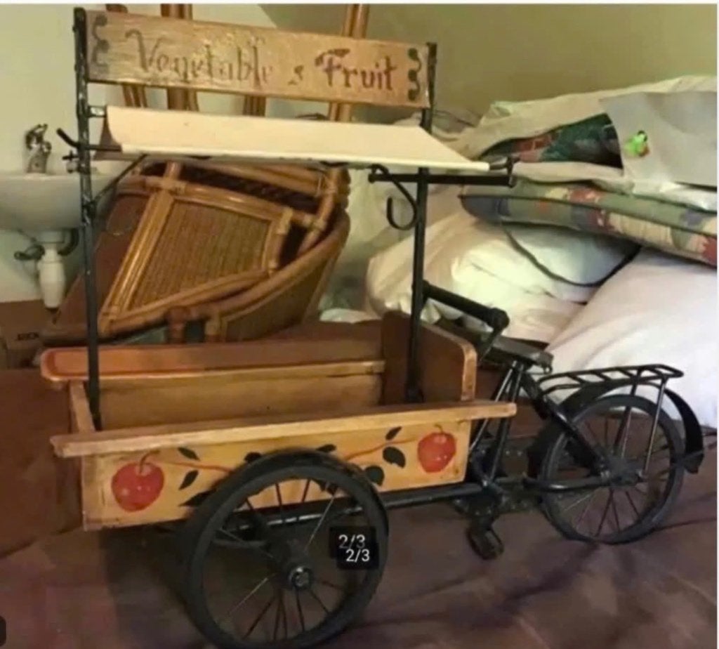 decoratieve groente-en fruit bakfiets, Antiek en Kunst, Ophalen of Verzenden