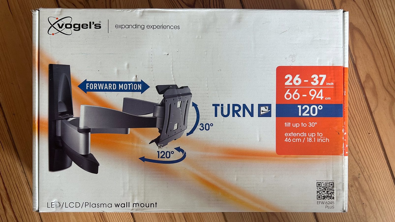 Vogel’s EFW 6245 Plus 26 t/m 37” TV beugel demomodel in doos, Ophalen, Zo goed als nieuw