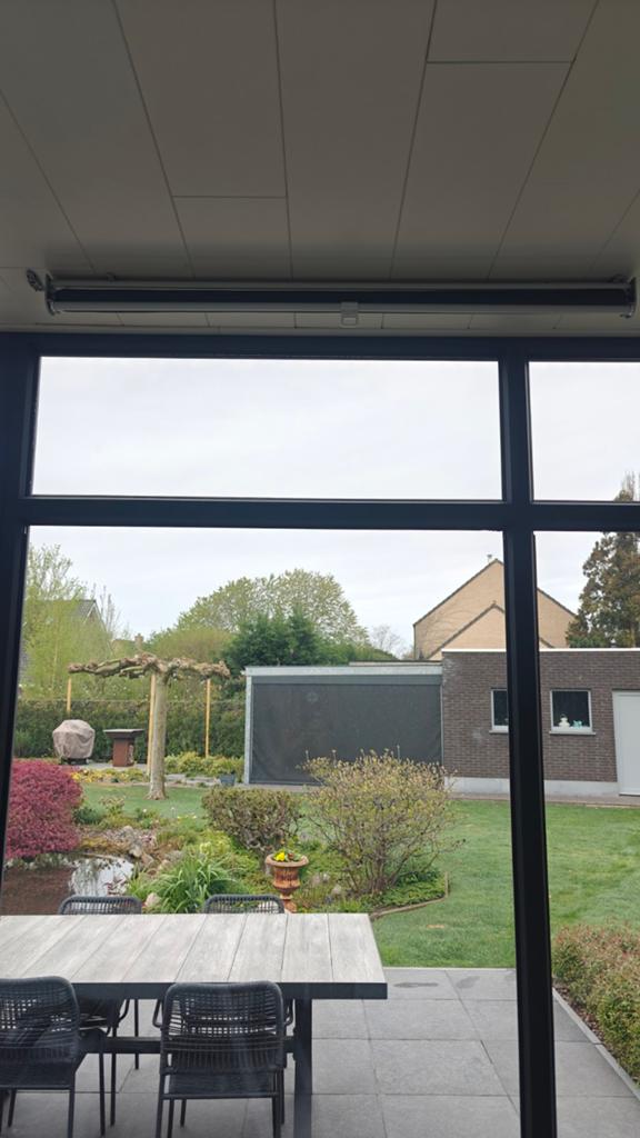 Grijze rolgordijnen voor serre of veranda, Ophalen, Zo goed als nieuw, Grijs