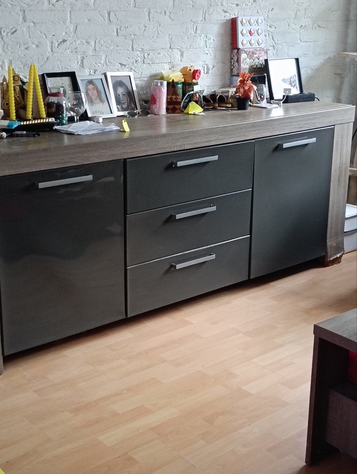 Mooie dressoir en spiegelkast, Gebruikt, 150 tot 200 cm, Met lade(s), Ophalen of Verzenden