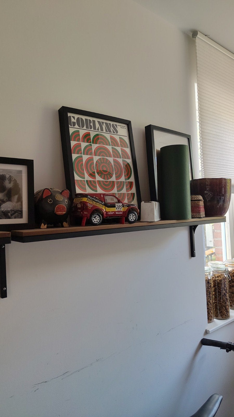 IKEA Fjälbo wandplank zwart hout - 2 stuks, Huis en Inrichting, Woonaccessoires | Wandplanken en Boekenplanken, Ophalen, Gebruikt