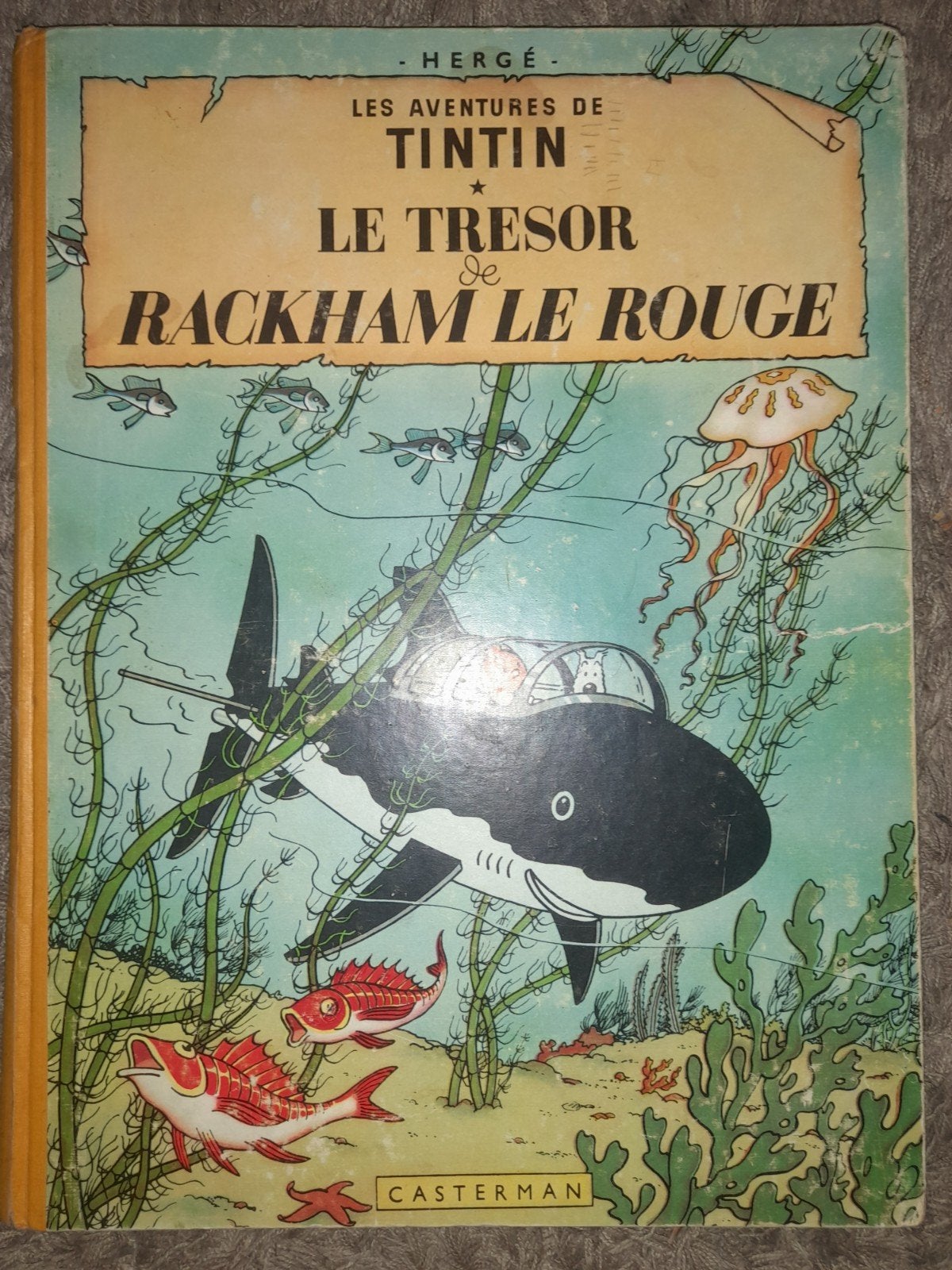 Kuifje: De Schat van Scharlaken Rackham (Casterman 1947), Boeken, Eén stripboek, Ophalen of Verzenden, Gelezen