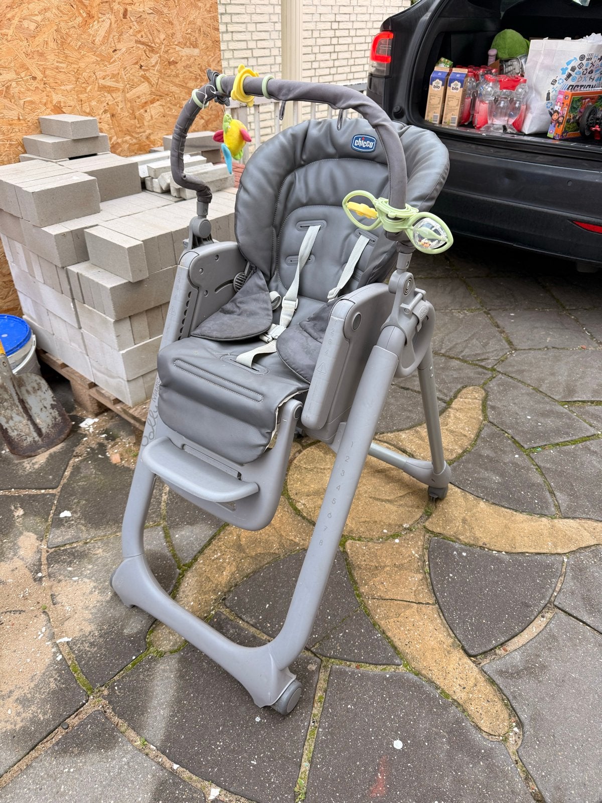 Chicco Polly Easy kinderstoel - Grijs, Ophalen of Verzenden, Gebruikt, Overige typen, Gordel(s)