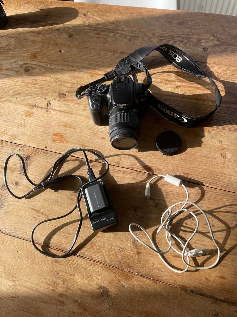 Canon EOS 400D DSLR + 35-80mm lens + usb kabel + extra accu, Audio, Tv en Foto, Fotocamera's Digitaal, Gebruikt, Spiegelreflex