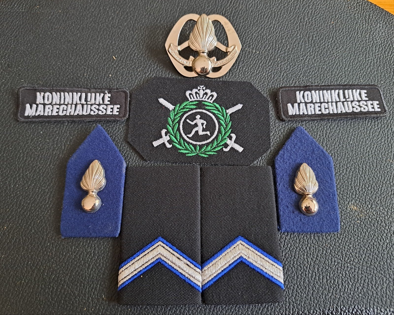 lot emblemen Marechaussee, Ophalen of Verzenden, Marechaussee, Nederland, Embleem of Badge
