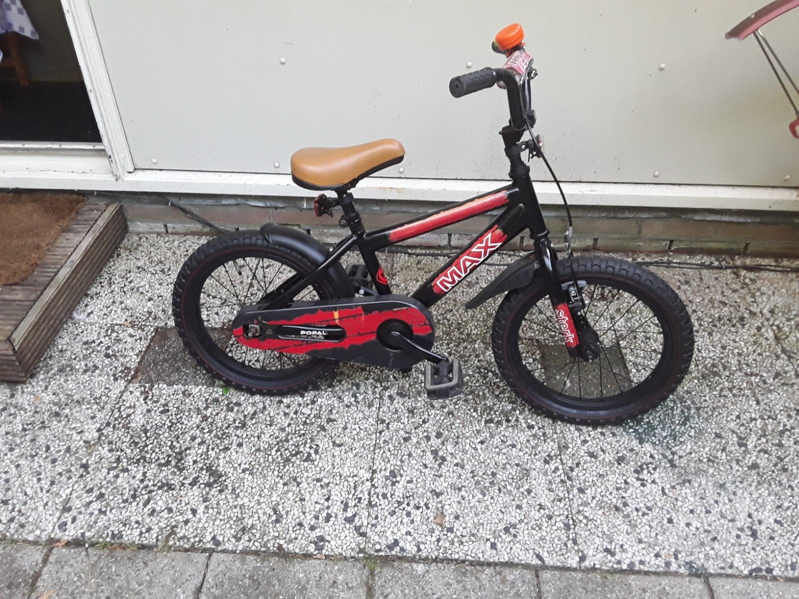 Kindercrossfiets 16  inch (In zeer goede en nette staat), Ophalen, Terugtraprem, Popal, 16 tot 20 inch
