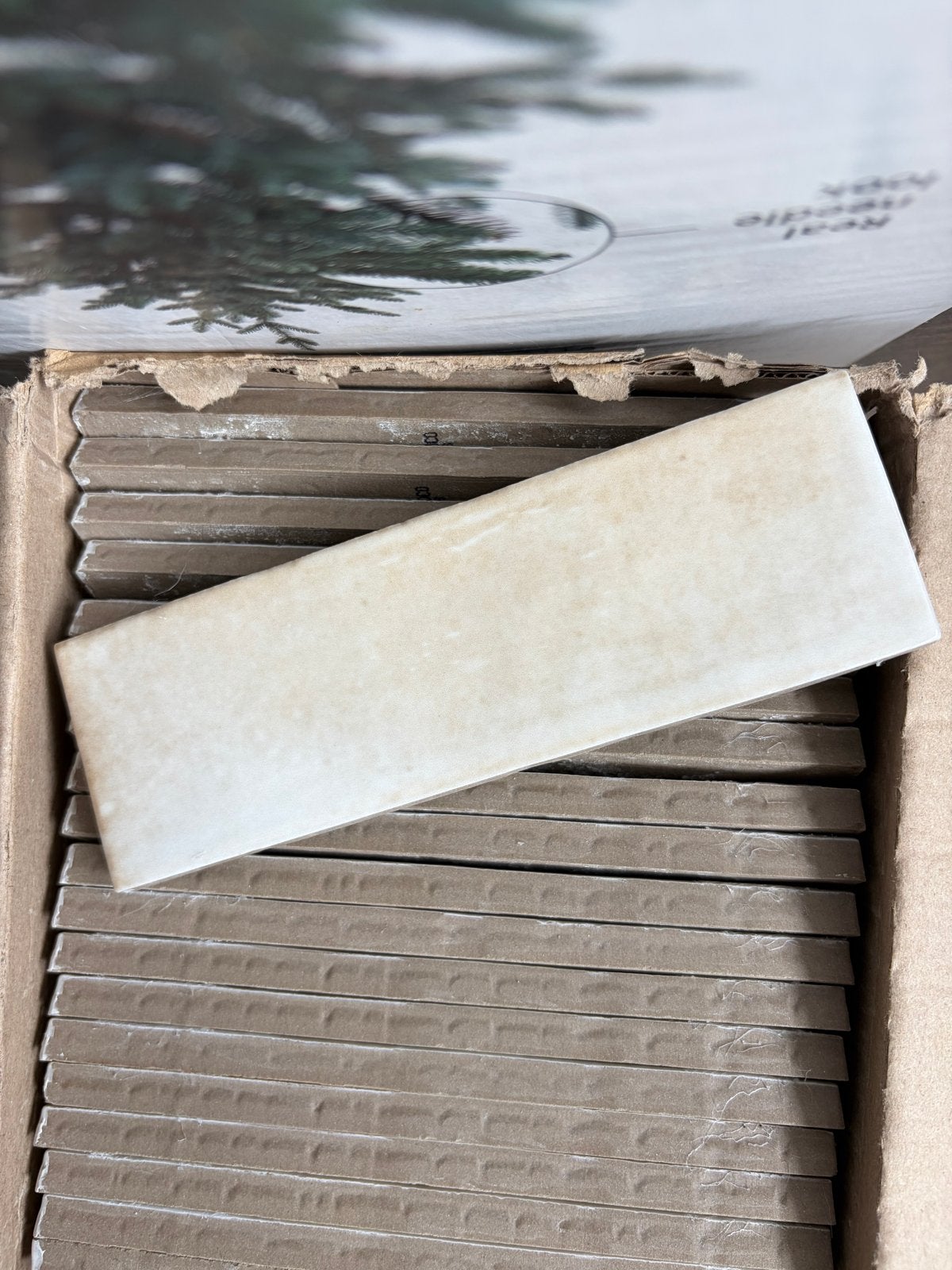 2 doosjes tegels 15x5 cm - over van keuken tegelen, Ophalen, Nieuw, Minder dan 20 cm, Minder dan 5 m²
