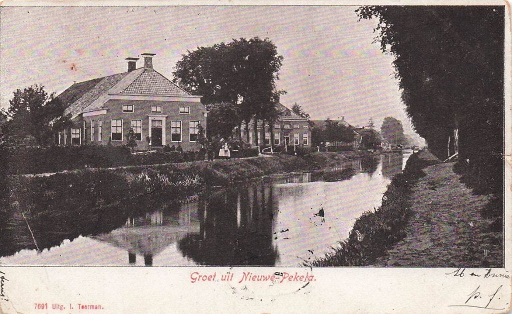 702-102-029 Groet Uit Nieuwe Pekela, Verzamelen, Ansichtkaarten | Nederland, Verzenden, Voor 1920, Groningen