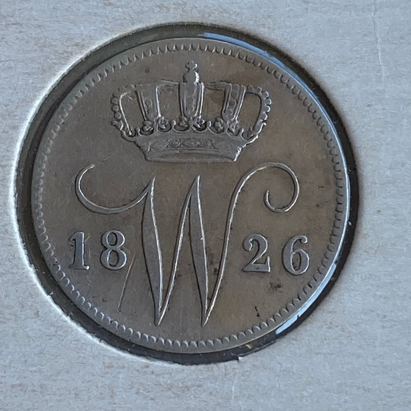 25 Cent Zilver uit 1826 U van Willem I, Postzegels en Munten, Munten | Nederland, Verzenden, Zilver, 25 cent, Koning Willem I
