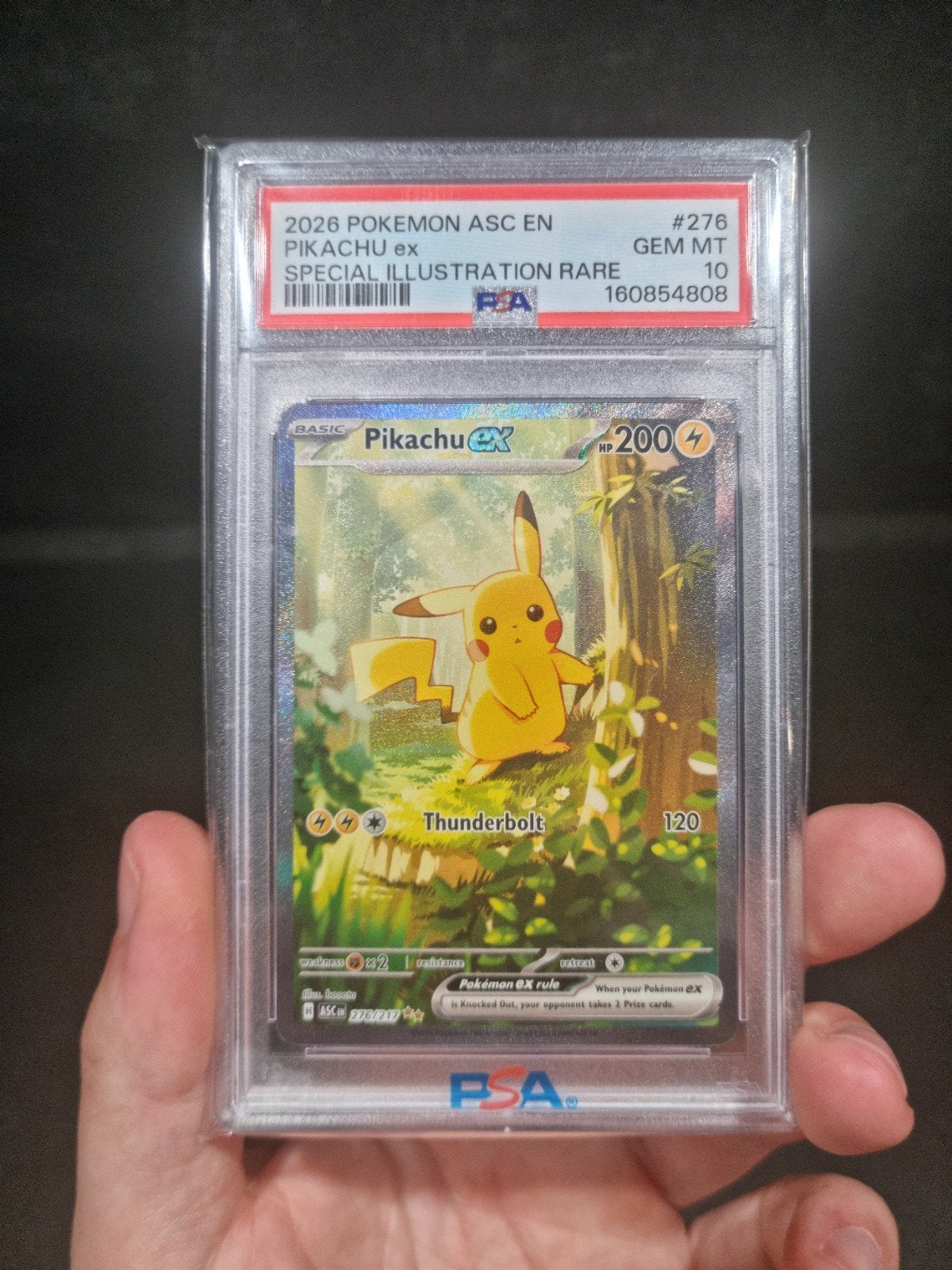 Pikachu ex (ASC 276) PSA 10 Ascended Heroes, Ophalen of Verzenden, Nieuw, Losse kaart