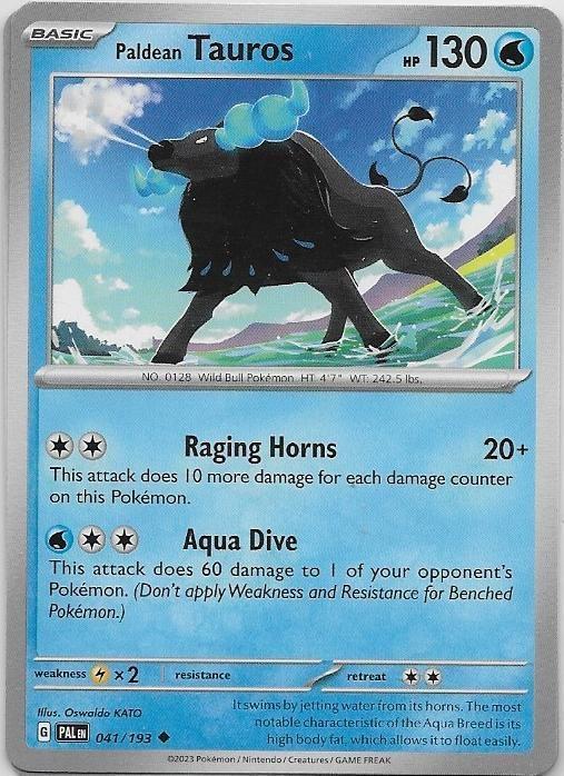 Paldea Evolved,  Paldean Tauros [uncommon] 41/193, Verzenden, Nieuw, Losse kaart