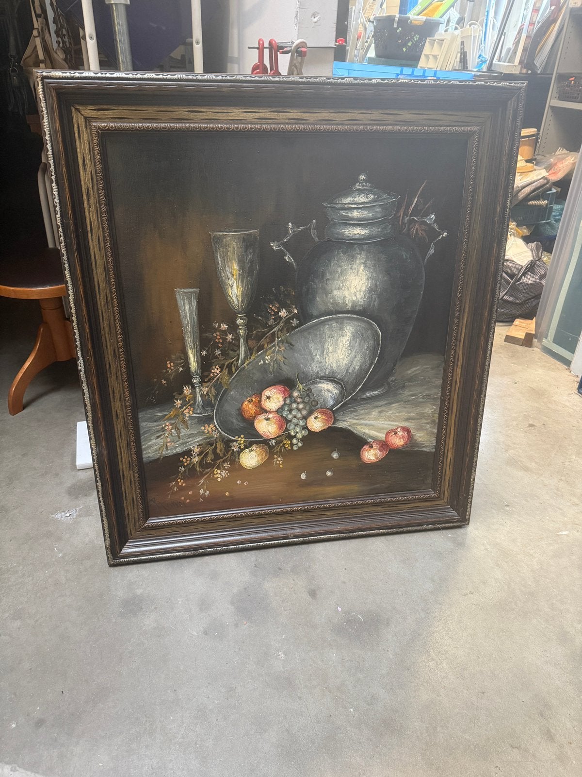 Schilderij groot stil leven., Antiek en Kunst, Kunst | Schilderijen | Modern, Ophalen, Handgeschilderd, Stilleven