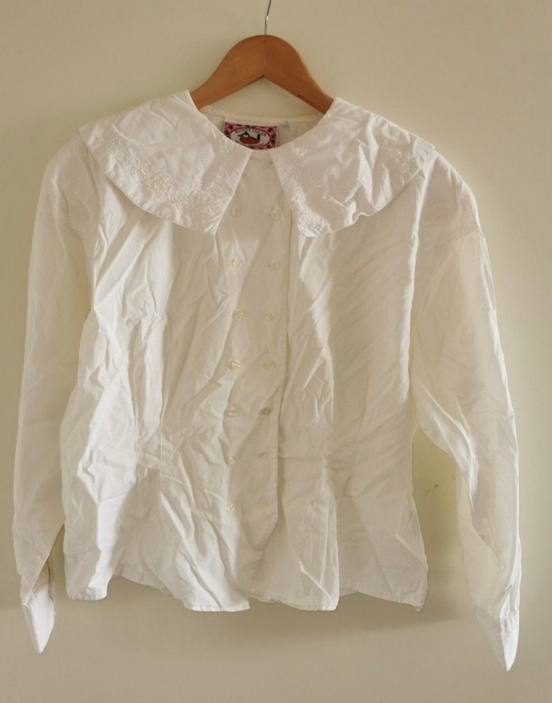 Ruddy Duck geborduurde Witte blouse embroidered  embroidery, Kleding | Dames, Ophalen of Verzenden, Maat 42/44 (L), Wit