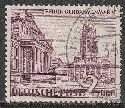 Berlijn 1949 58 Gendarmenmarrkt 2m, Gest, Ophalen of Verzenden, Overige periodes, Gestempeld