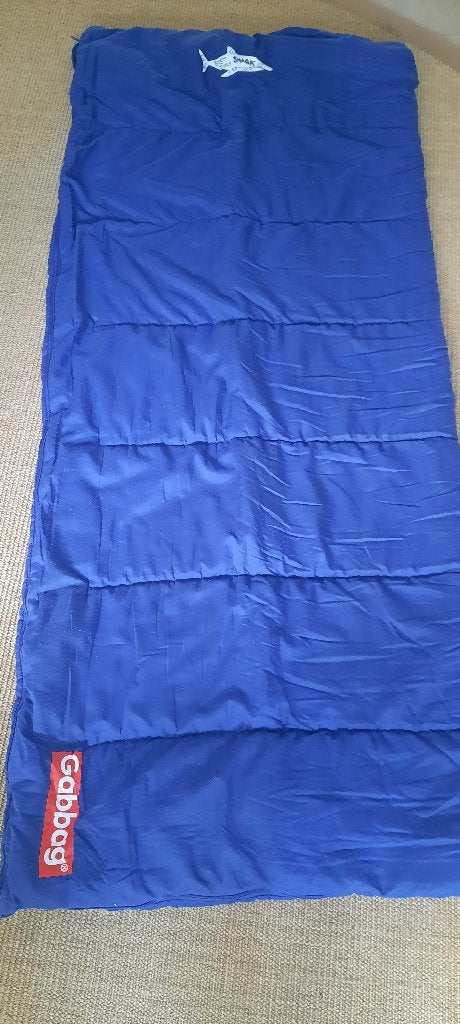 Gabbag Big Fish slaapzak kinderslaapzak kamperen camping., Caravans en Kamperen, Ophalen of Verzenden, Zo goed als nieuw