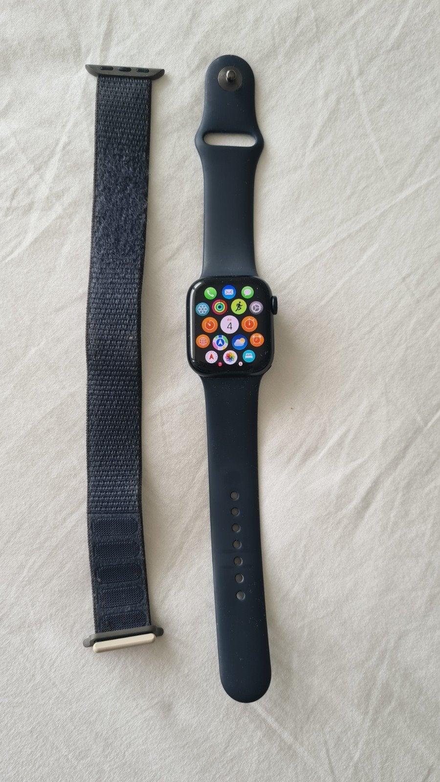 Apple Watch Series 9 41mm GPS Cellular + 2 bandjes 64GB, Zwart, IOS, Ophalen of Verzenden, Zo goed als nieuw