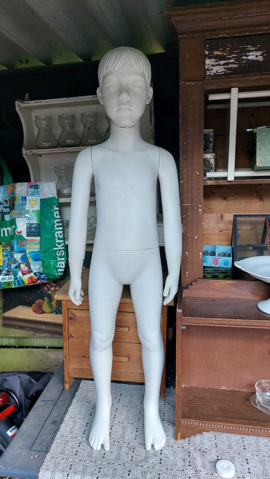 etalagepop pop kind 110 cm, Verzamelen, Poppen, Ophalen, Pop