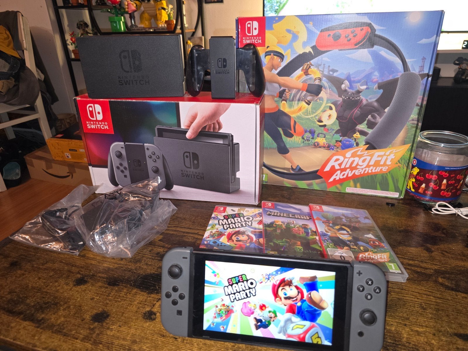 Nintendo Switch met games, Spelcomputers en Games, Ophalen of Verzenden, Zo goed als nieuw, Switch Original, Met games