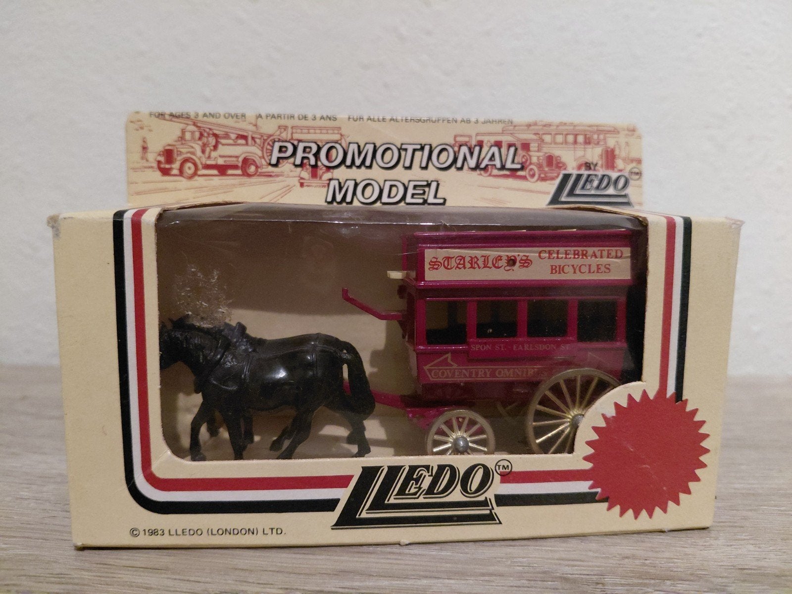 'Starley's Celebrated Bicycles' paard en wagen, Verzenden, Nieuw, Groter dan 1:32, Overige merken