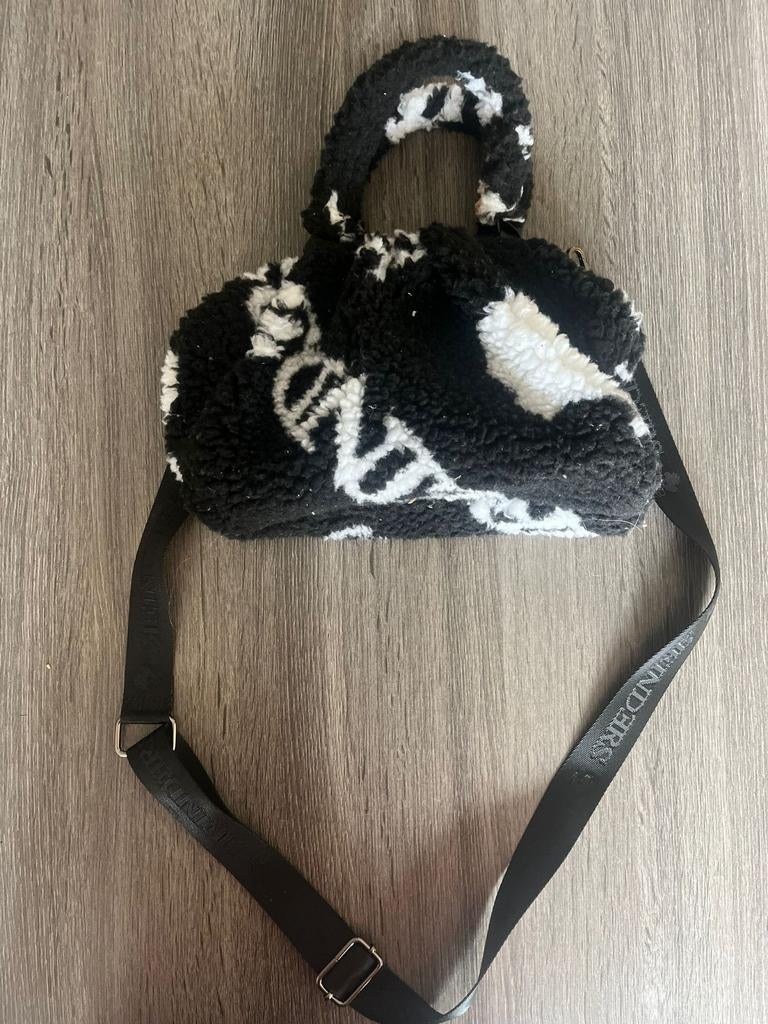 Zwarte en witte teddy REINDERS tas met schouderband, Sieraden, Tassen en Uiterlijk, Ophalen of Verzenden