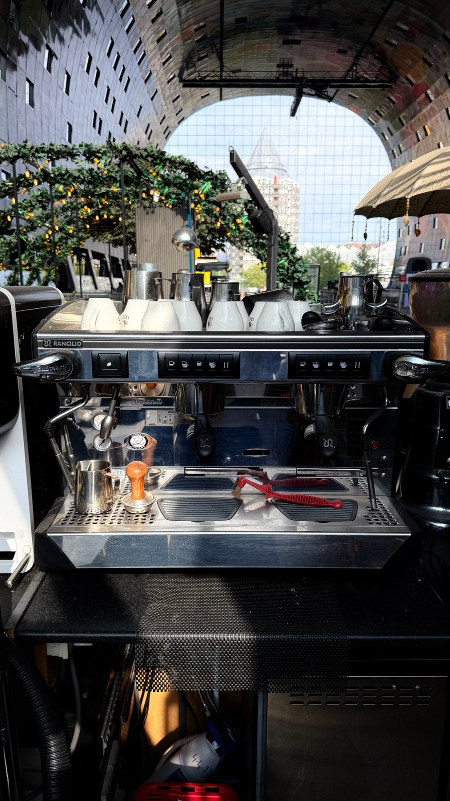 Rancilio professioneel espresso apparaat met bonenmalers, Witgoed en Apparatuur, Koffiezetapparaten, Gebruikt, Espresso apparaat