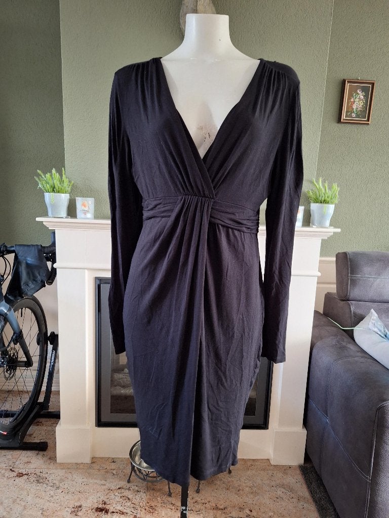 Expresso chique zwart jurk mt L 42 44, Zwart, Maat 42/44 (L), Zo goed als nieuw, Knielengte