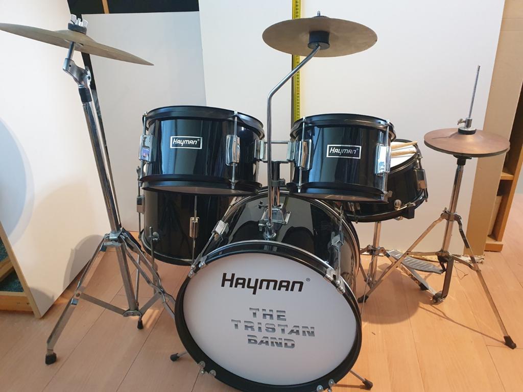 Leuk Hayman  kinder drumstel - Zwart, Muziek en Instrumenten, Ophalen, Gebruikt, Overige merken