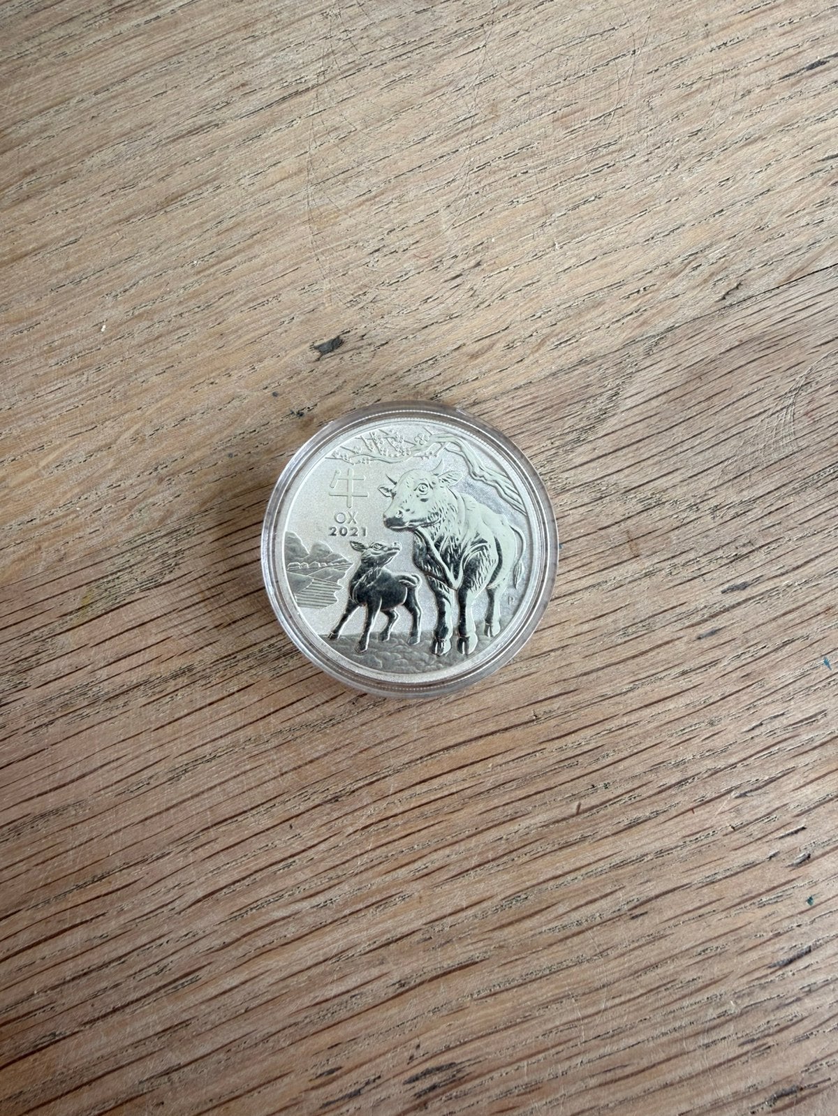 999 zilver ounce Lunar III 2021 ox, Ophalen of Verzenden, Zilver