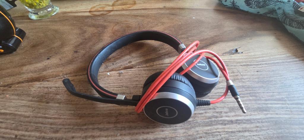 Jabra koptelefoon met draad, Audio, Tv en Foto, Koptelefoons, Ophalen, Gebruikt, Op oor (supra aural), Overige merken