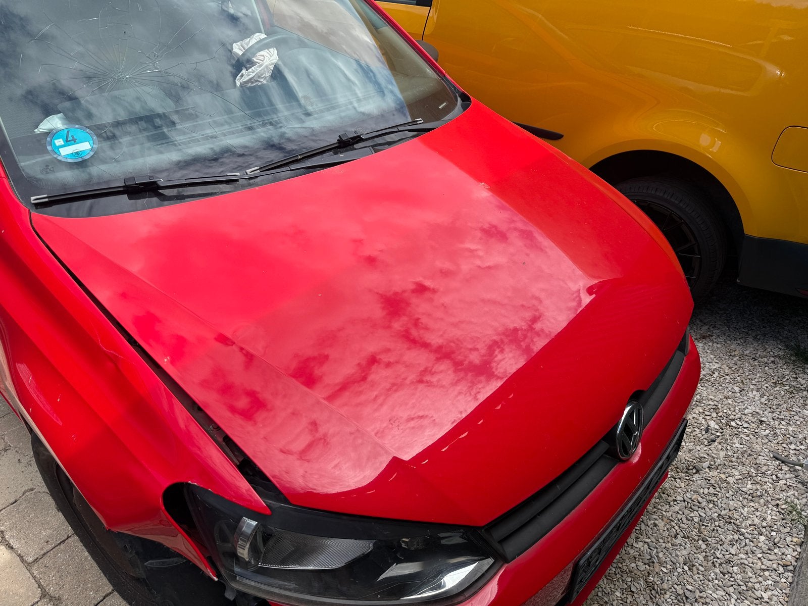 Motorkap vw polo 6r kleur rood kleur code LP3G, Gebruikt, Ophalen of Verzenden, Motorkap, Volkswagen