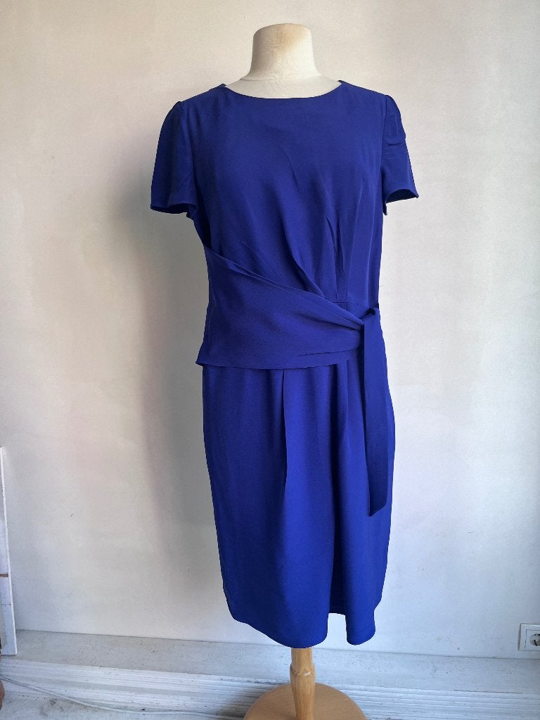 armani jurk blauw maat 50, Armani, Maat 46/48 (XL) of groter, Zo goed als nieuw, Knielengte