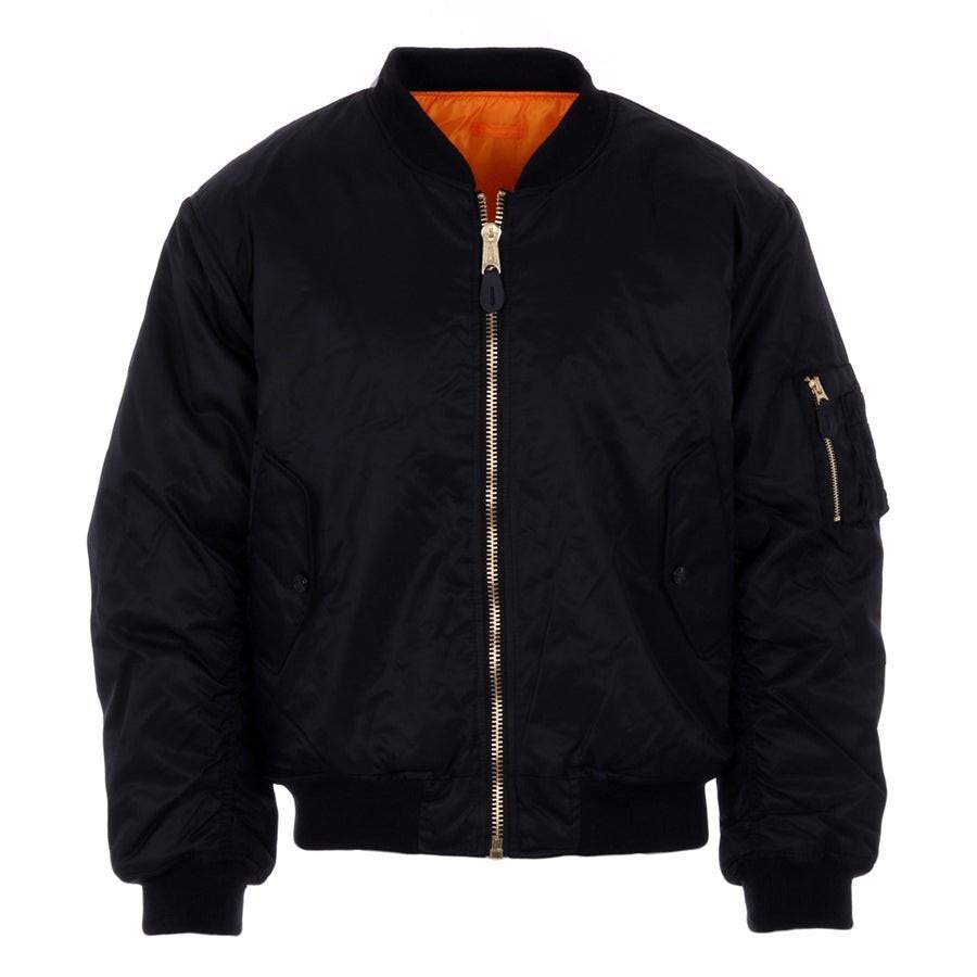 MA-1 Bomberjack - Zwart met Oranje Voering, Nieuw, Overige maten, Ophalen of Verzenden, Fostex