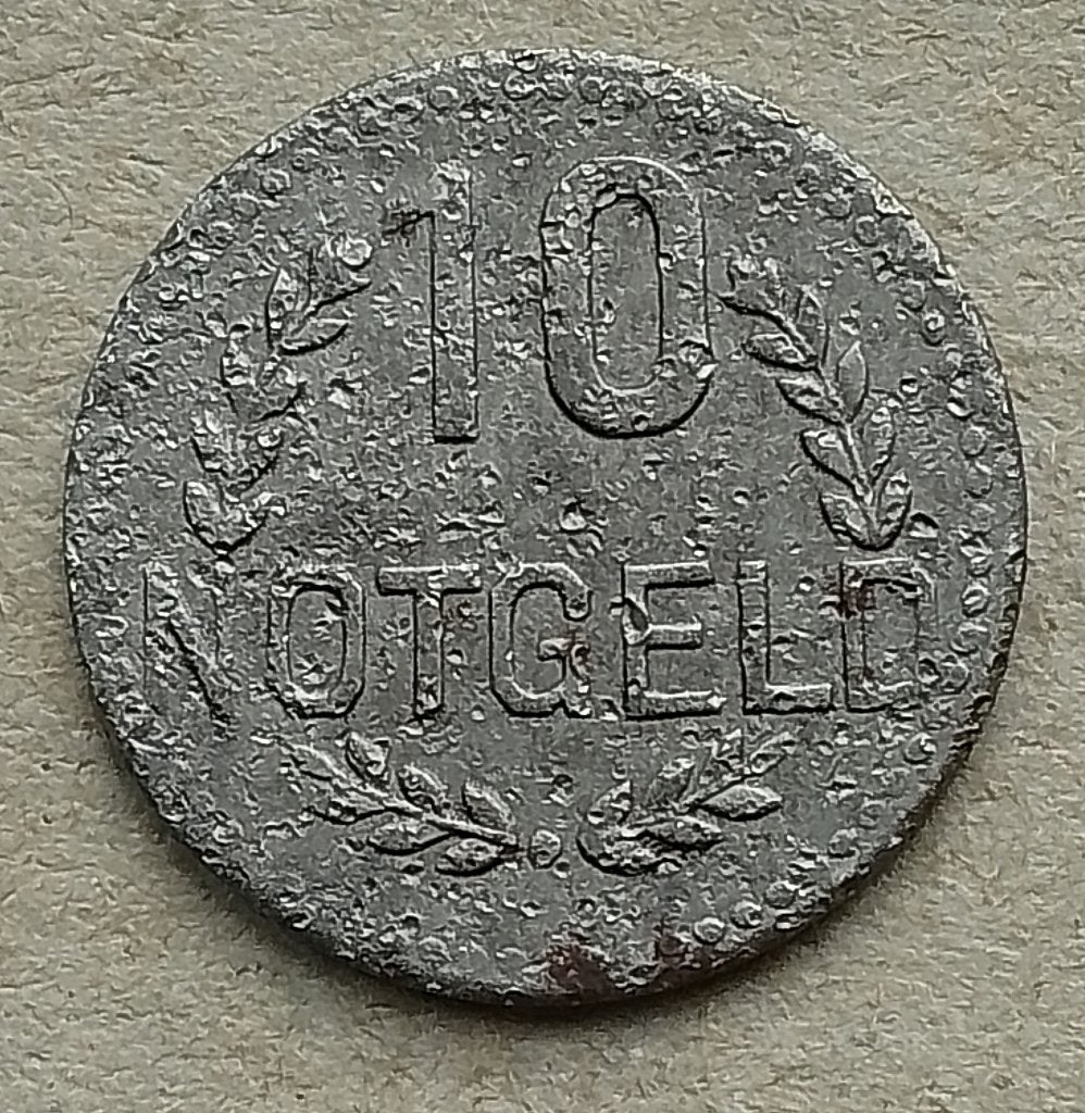 Duitsland, Wiesbaden 10 pfennig 601.3 Noodgeld., Postzegels en Munten, Ophalen of Verzenden, Duitsland, Losse munt